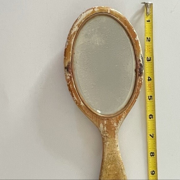 Vintage Wood Hand Mirror - Picture 6 of 6